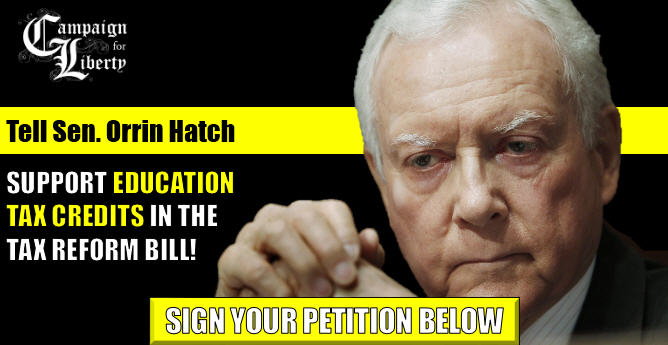 Tell Sen. Hatch to support eduction tax credits