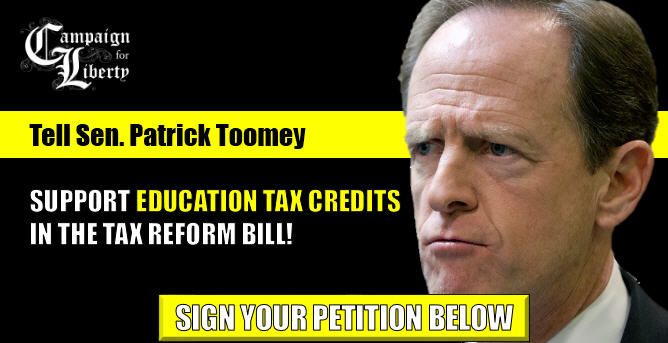 Tell Sen. Pat Toomey to support eduction tax credits